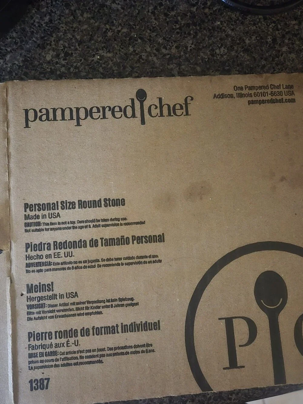 Pampered Chef Personal Pizza Stone Brand New